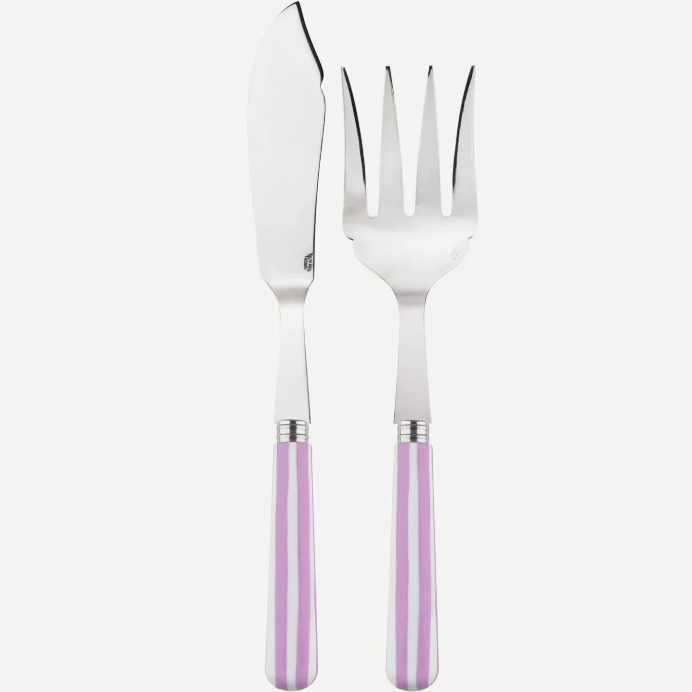 Sabre Paris Fish Serving Set>White Stripe, Pink