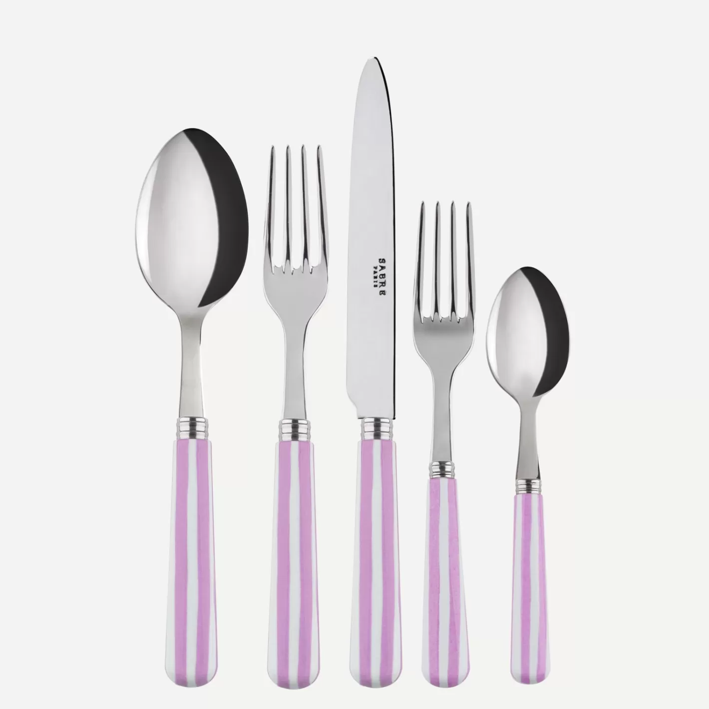 Sabre Paris Set Of 5 Pieces>White Stripe, Pink