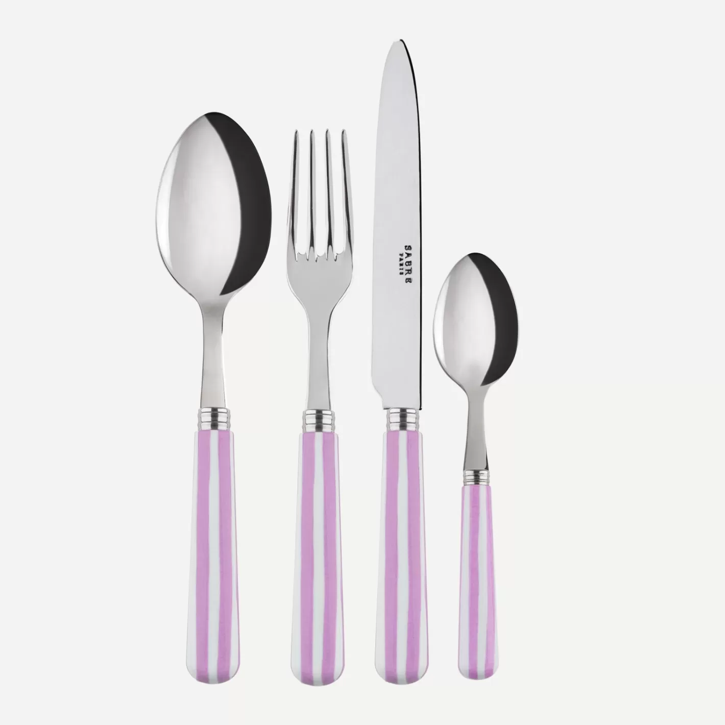 Sabre Paris Set Of 4 Pieces>White Stripe, Pink