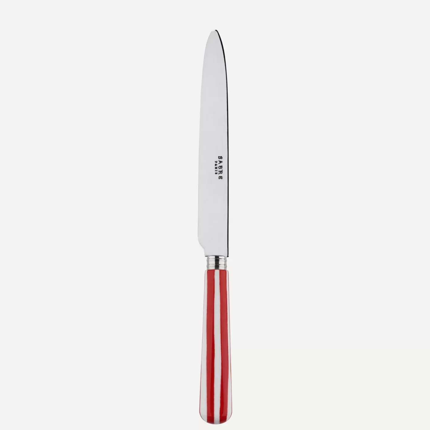 Sabre Paris Dinner Knife>White Stripe, Red