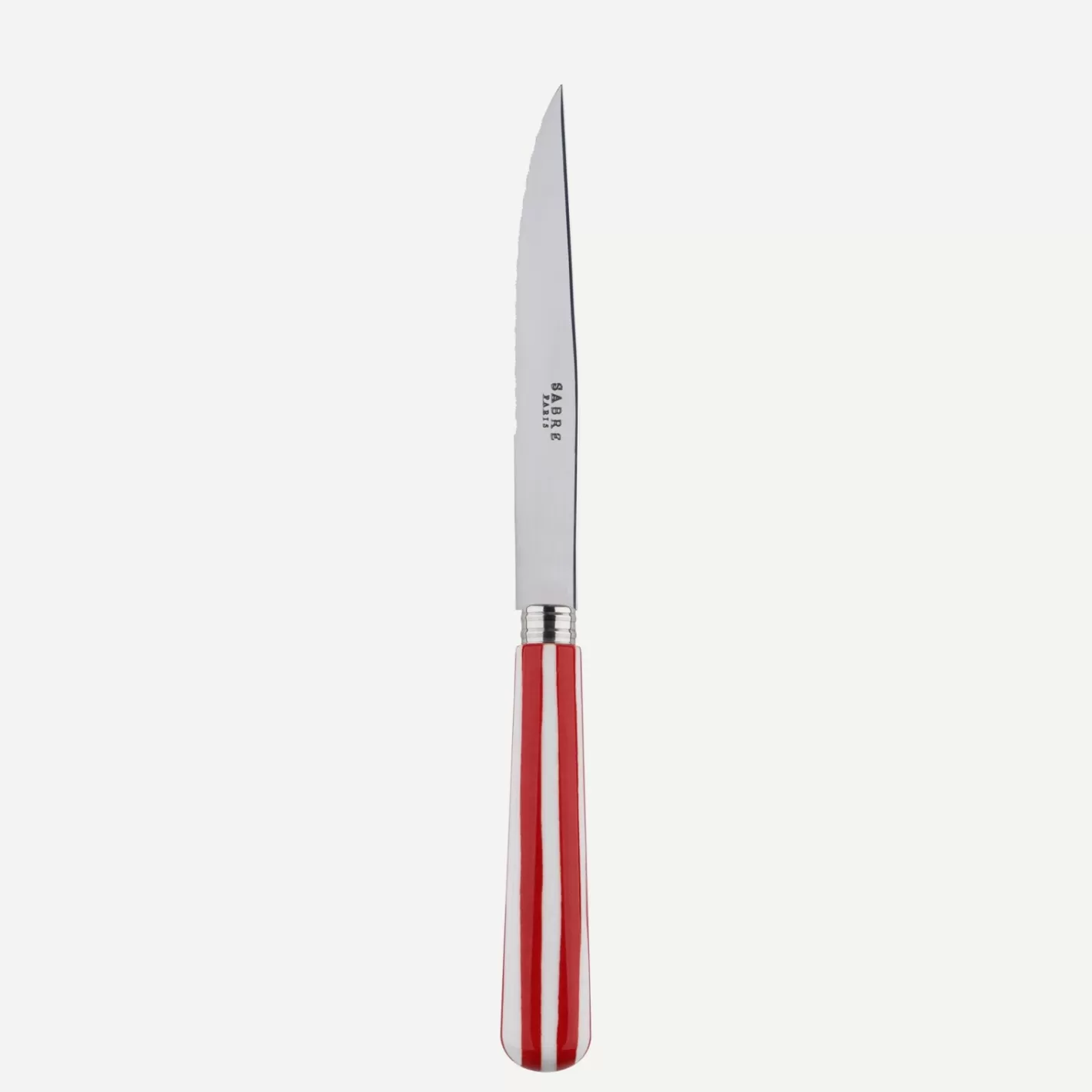 Sabre Paris Steak Knife>White Stripe, Red