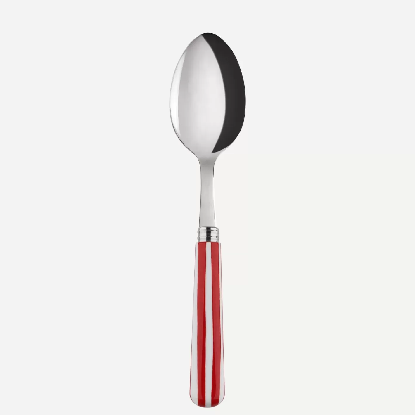 Sabre Paris Soup Spoon>White Stripe, Red