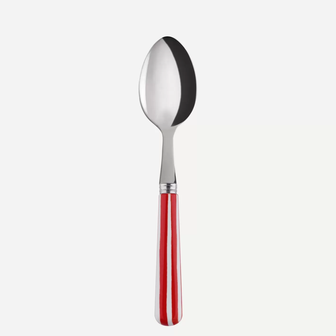 Sabre Paris Teaspoon>White Stripe, Red