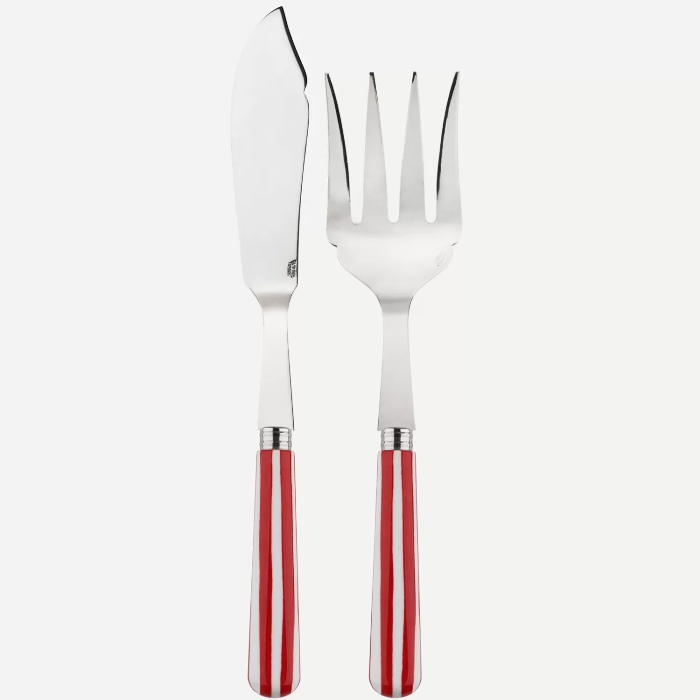 Sabre Paris Fish Serving Set>White Stripe, Red