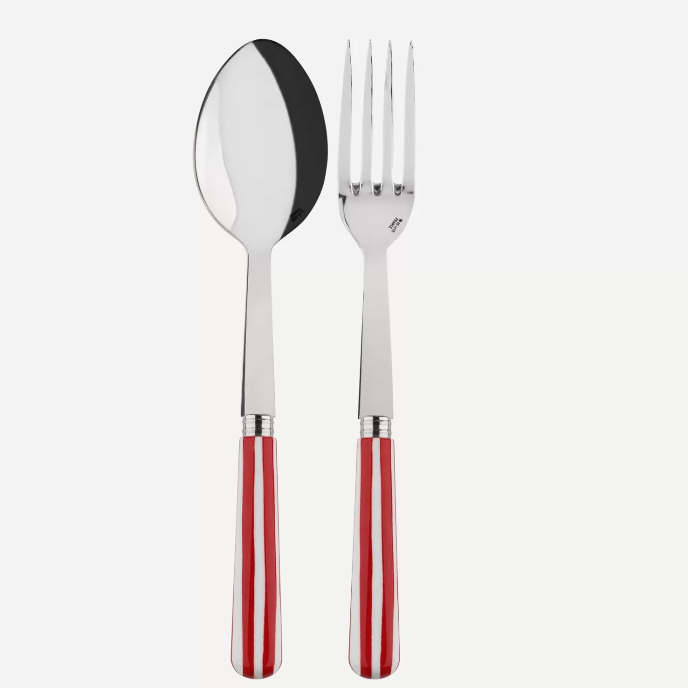 Sabre Paris Serving Set>White Stripe, Red