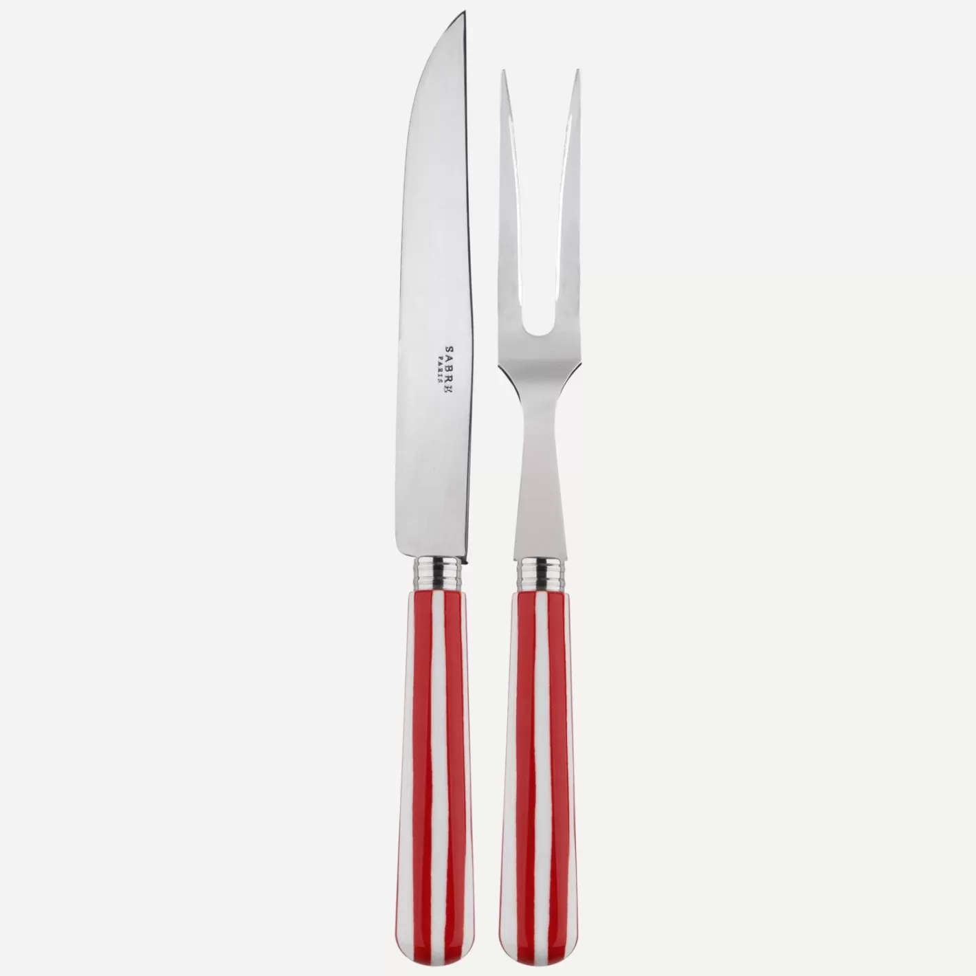 Sabre Paris Carving Set>White Stripe, Red