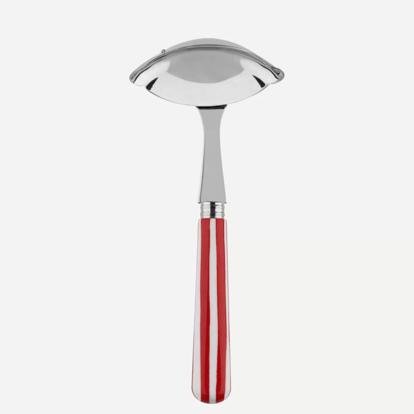 Sabre Paris Gravy Ladle>White Stripe, Red