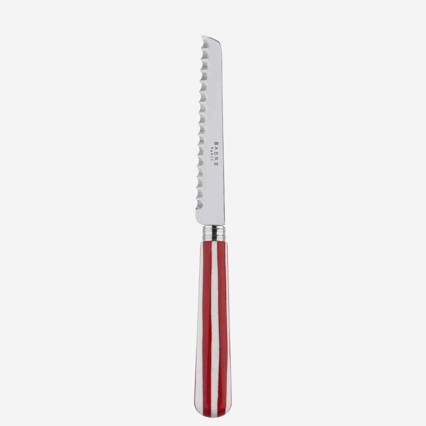 Sabre Paris Tomato Knife>White Stripe, Red