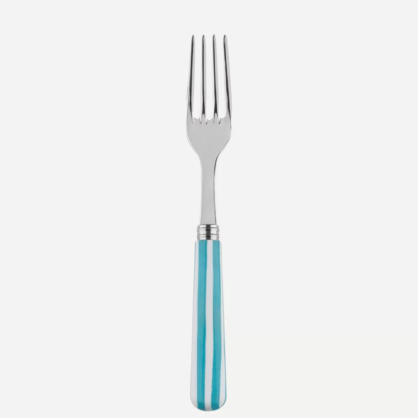 Sabre Paris Dinner Fork>White Stripe, Turquoise