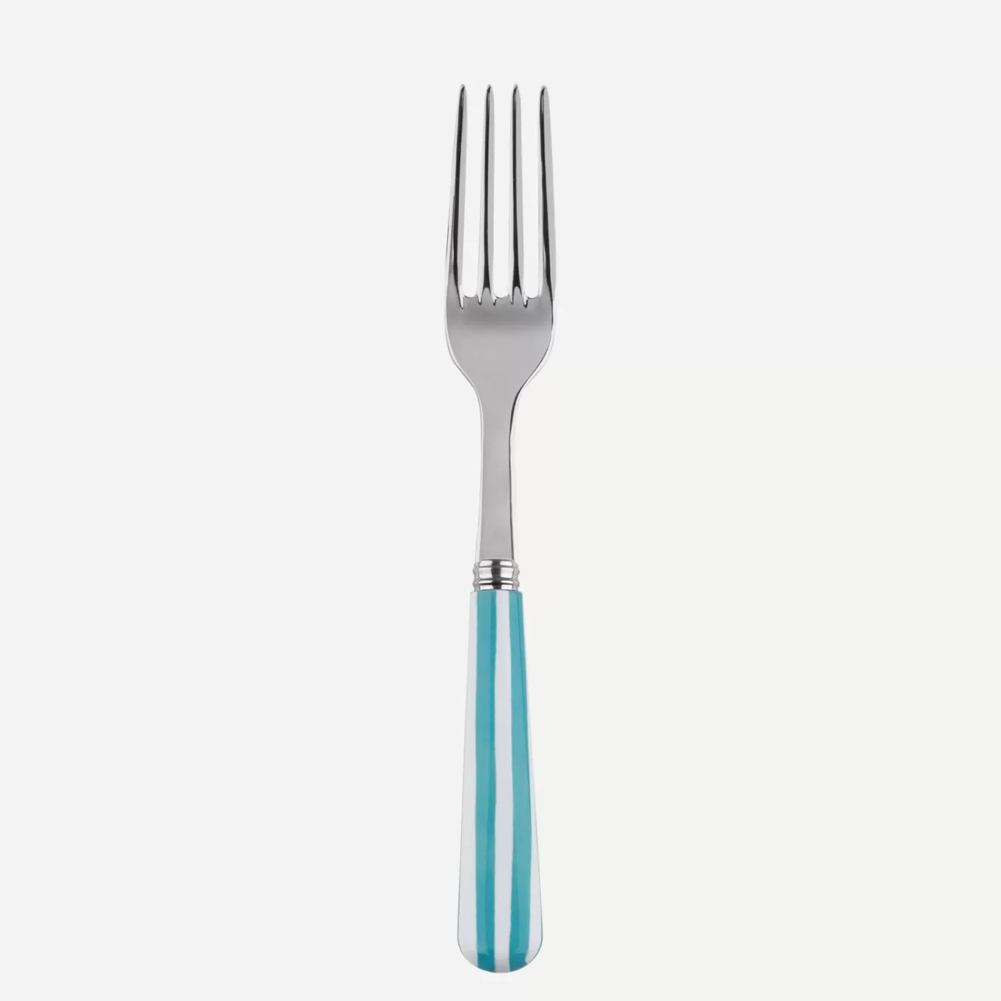 Sabre Paris Salad Fork>White Stripe, Turquoise