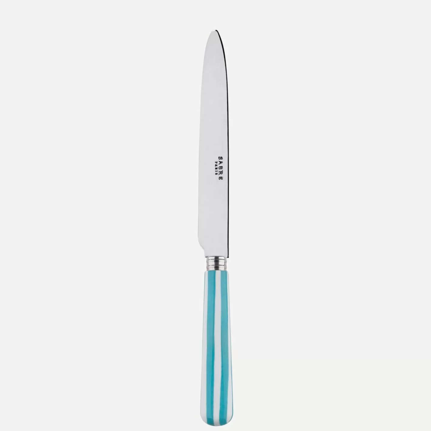 Sabre Paris Dinner Knife>White Stripe, Turquoise