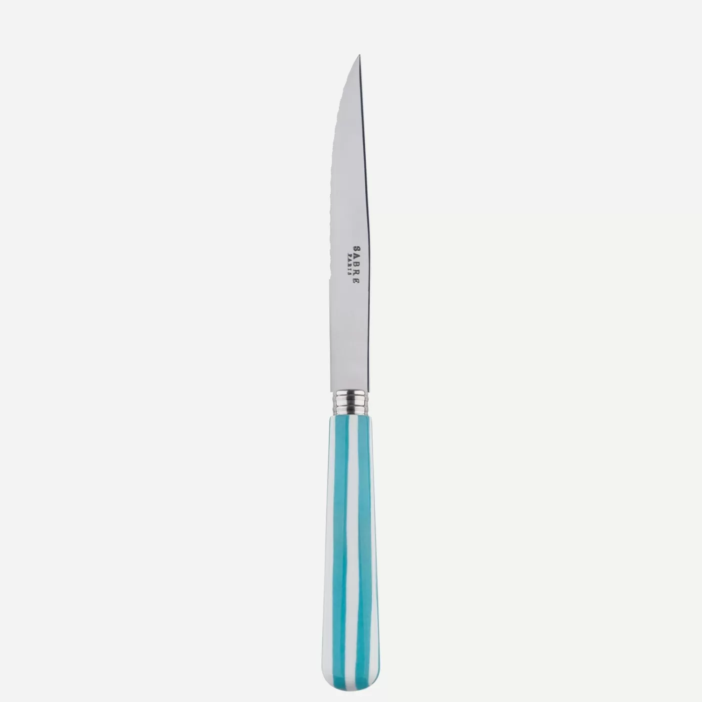 Sabre Paris Steak Knife>White Stripe, Turquoise