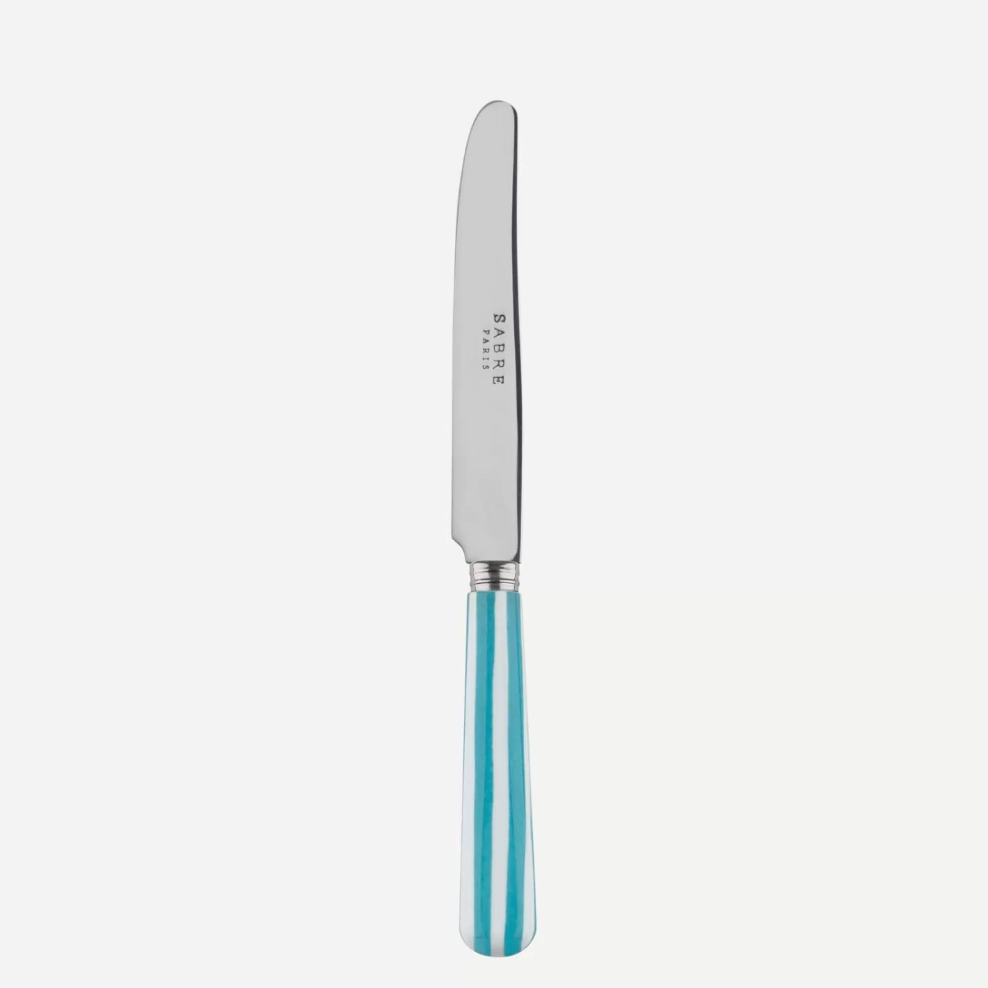 Sabre Paris Breakfast Knife>White Stripe, Turquoise