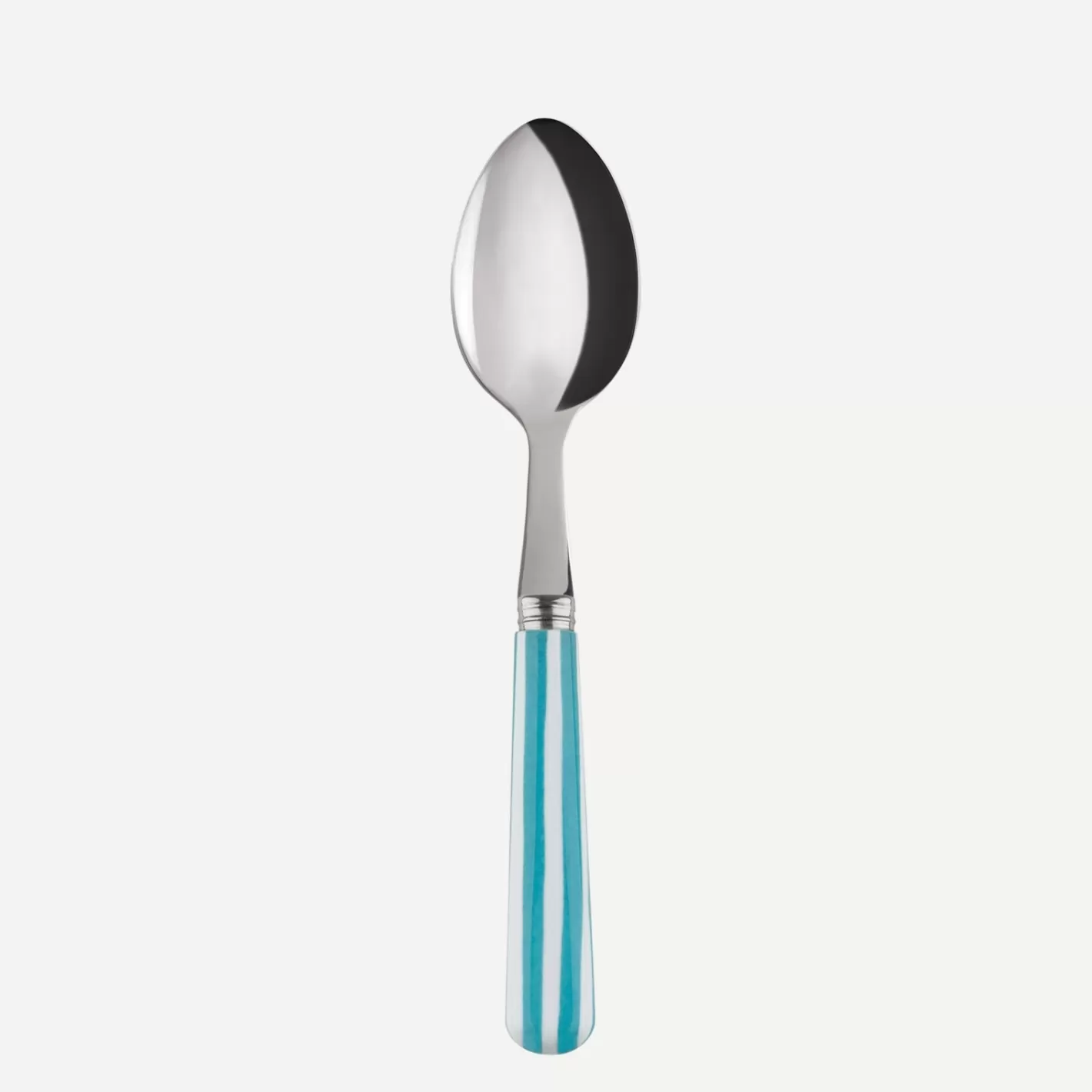 Sabre Paris Teaspoon>White Stripe, Turquoise