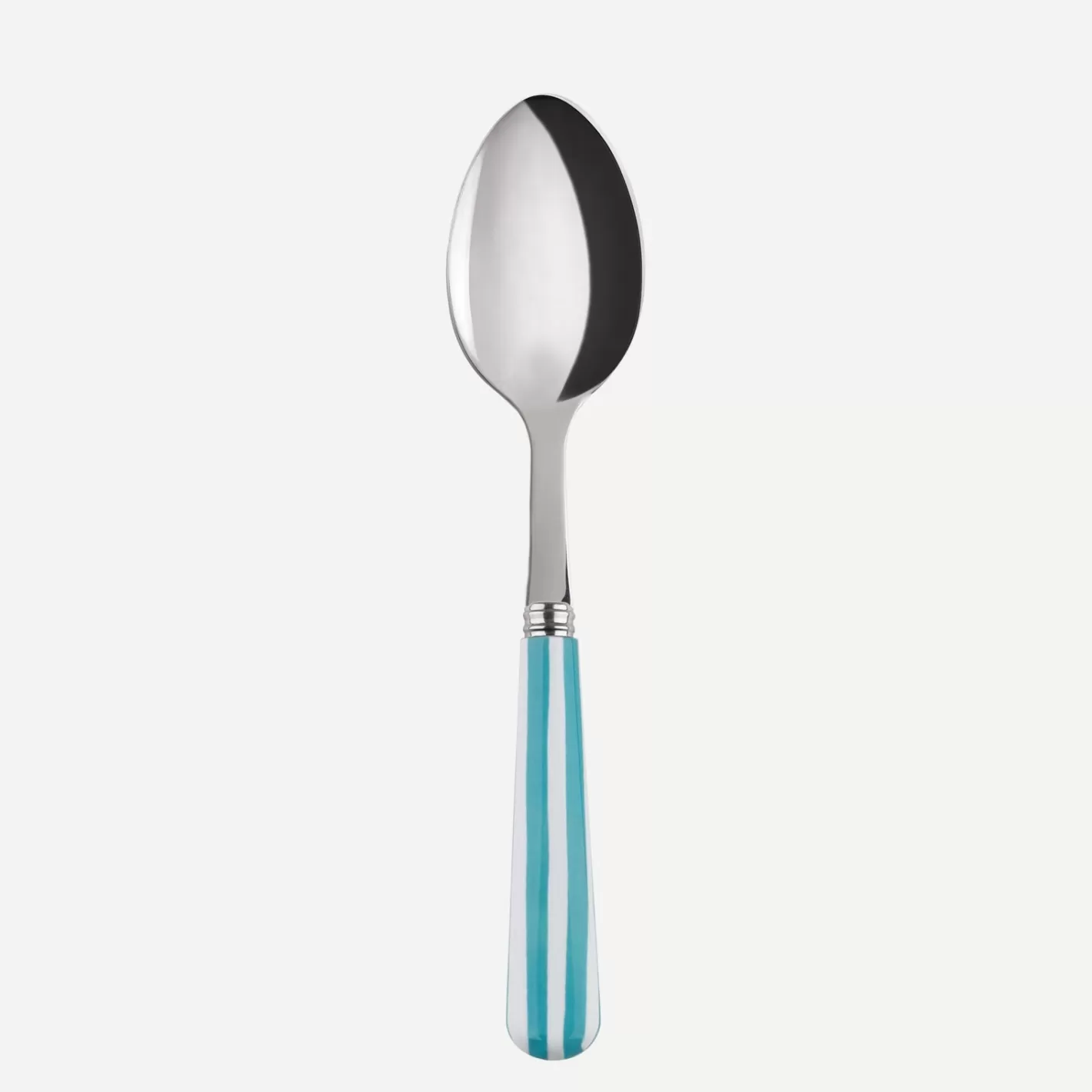 Sabre Paris Dessert Spoon>White Stripe, Turquoise