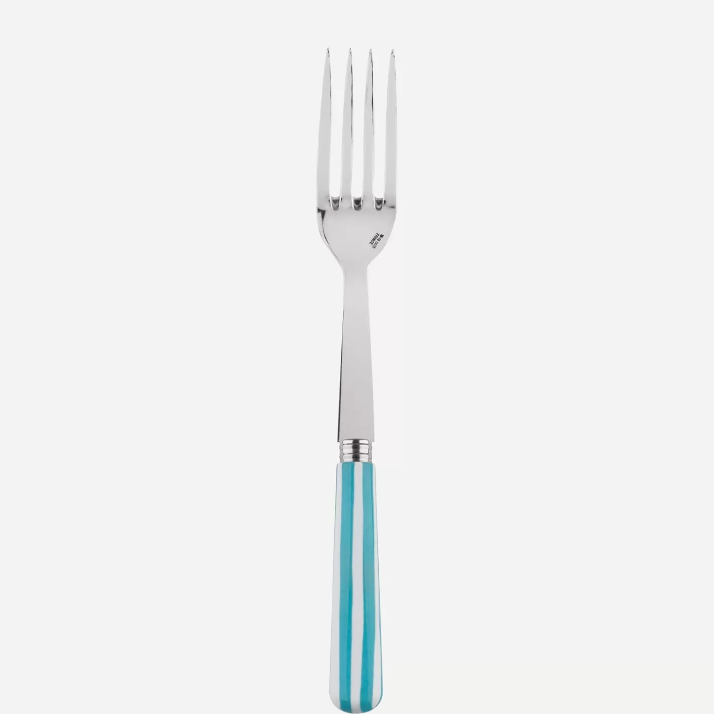 Sabre Paris Serving Fork>White Stripe, Turquoise