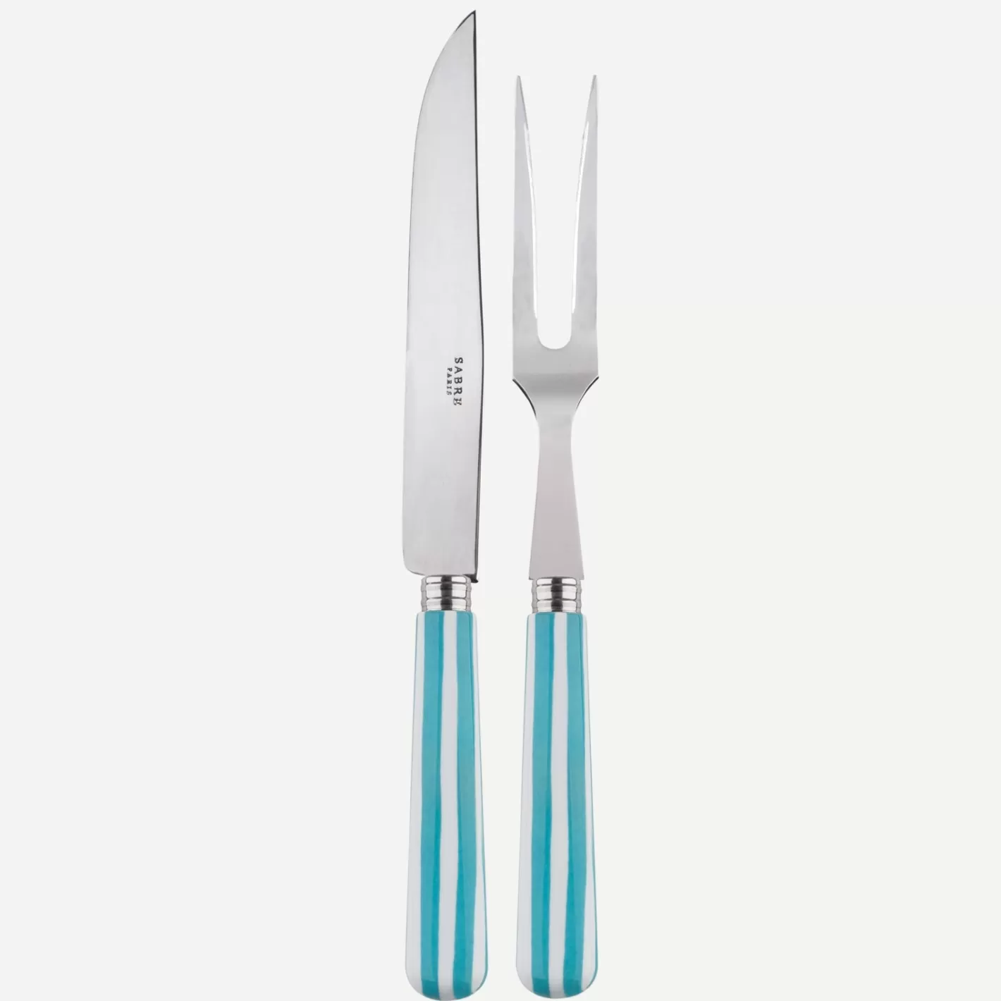 Sabre Paris Carving Set>White Stripe, Turquoise