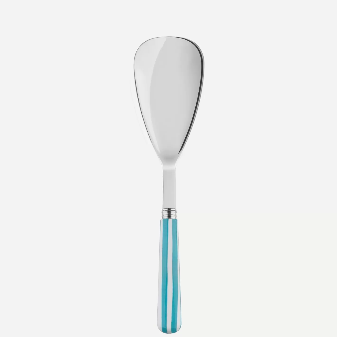 Sabre Paris Rice Spoon>White Stripe, Turquoise