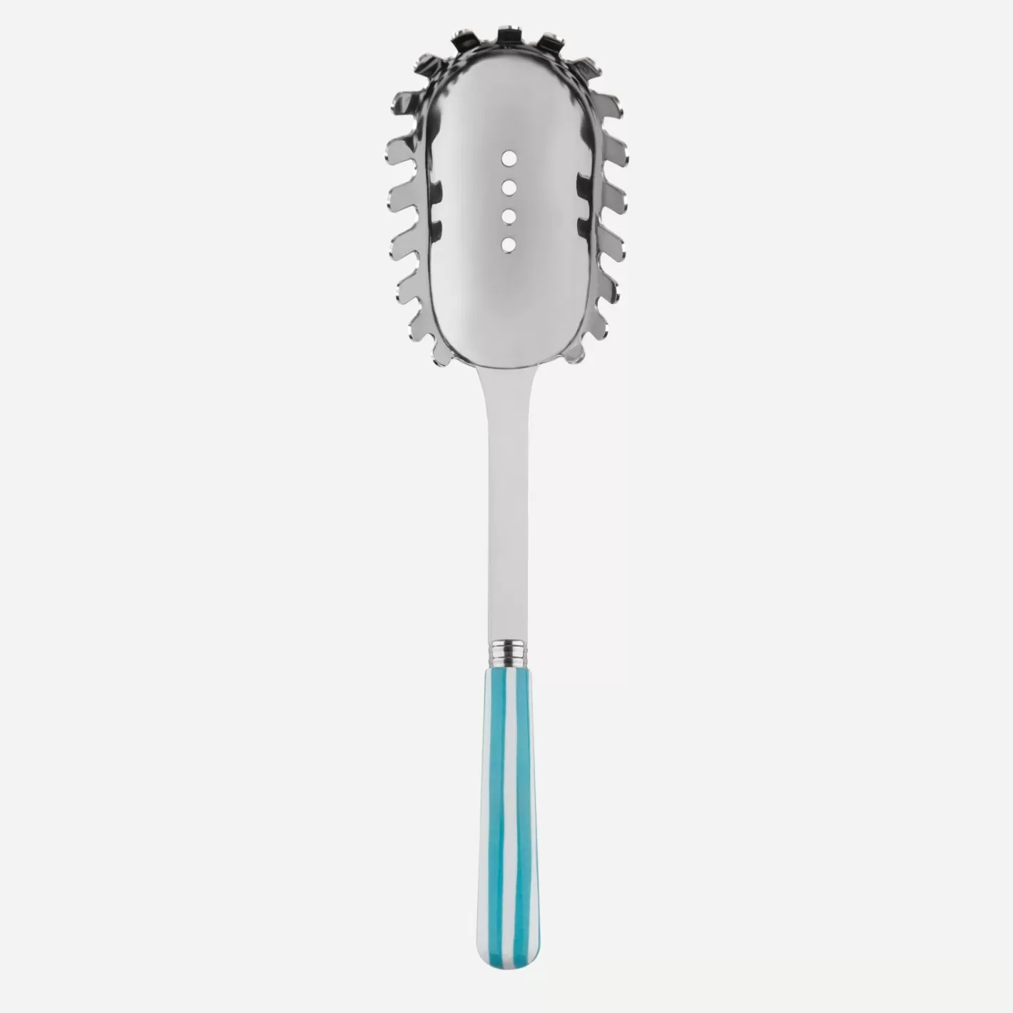 Sabre Paris Spaghetti Spoon>White Stripe, Turquoise