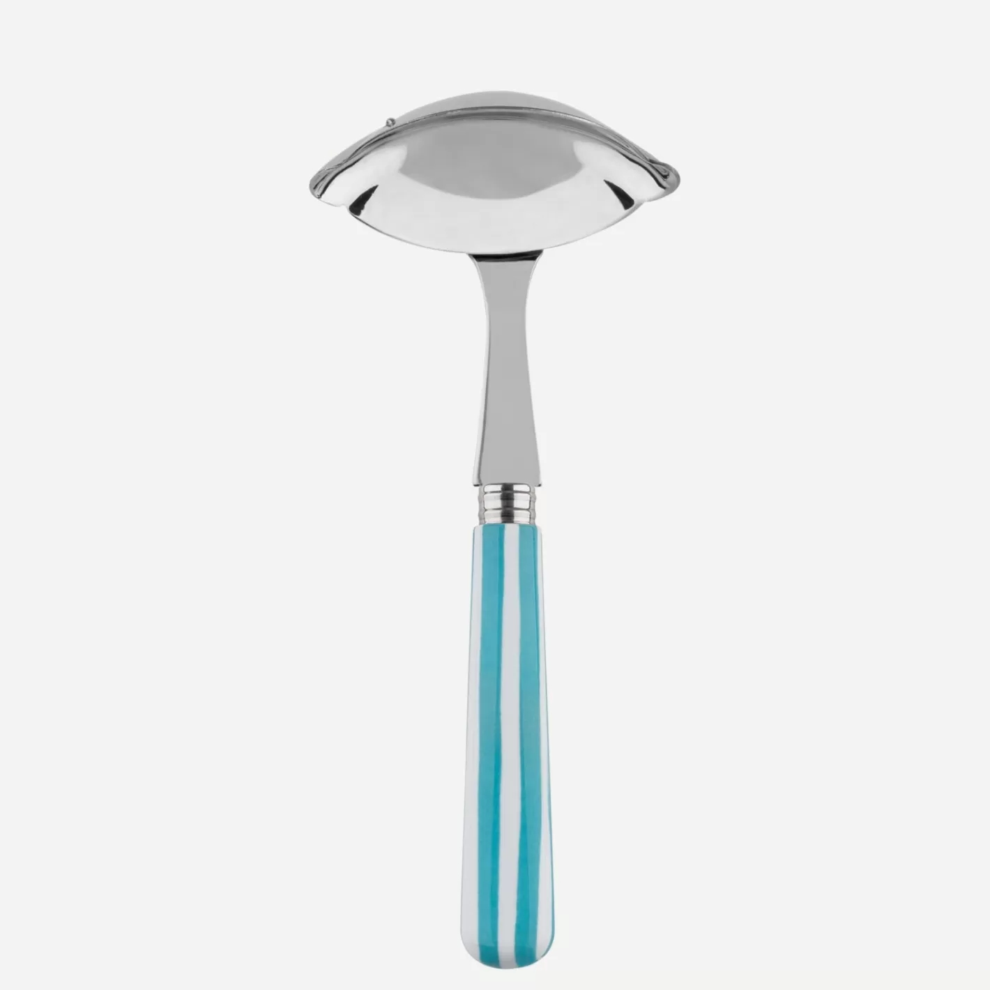 Sabre Paris Gravy Ladle>White Stripe, Turquoise