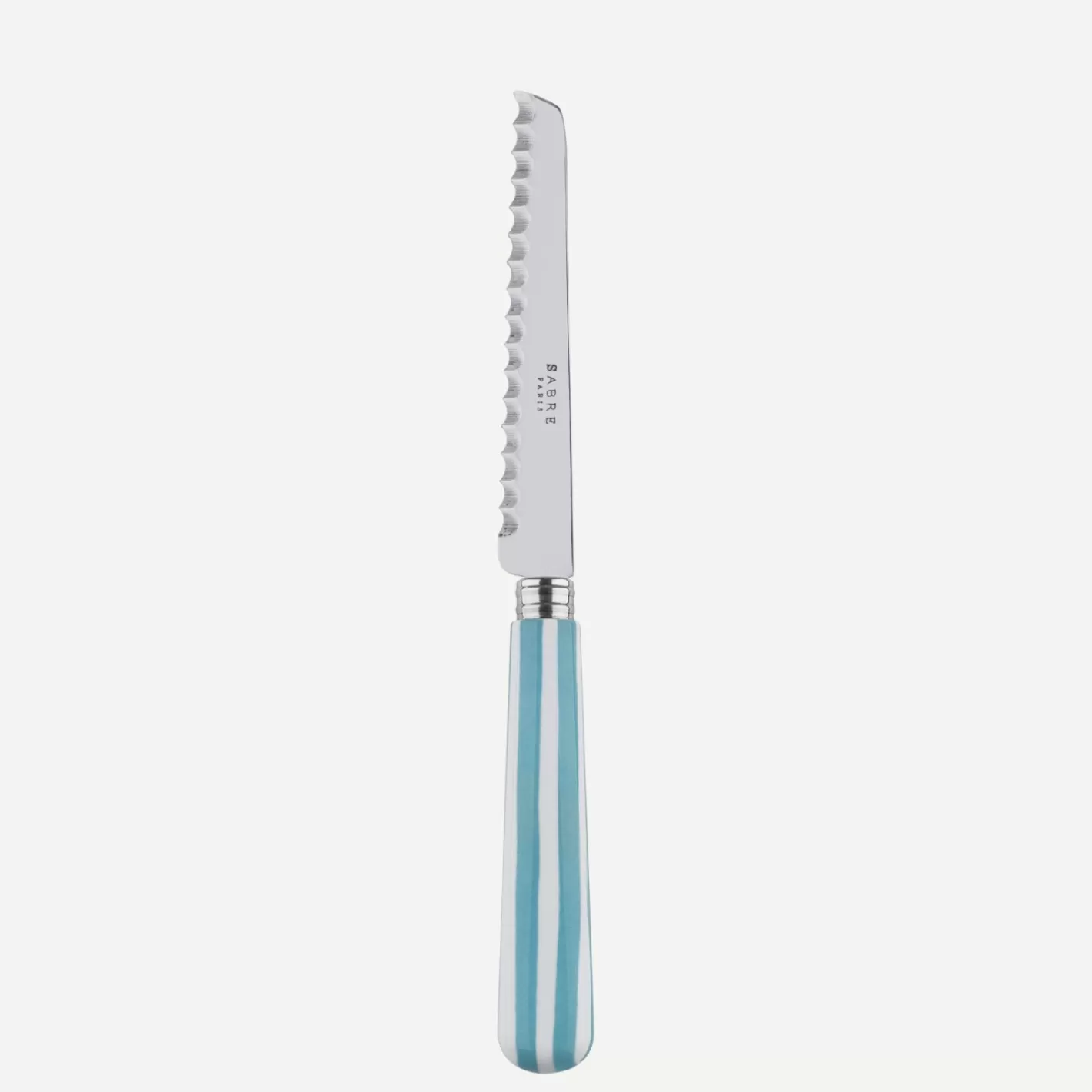 Sabre Paris Tomato Knife>White Stripe, Turquoise