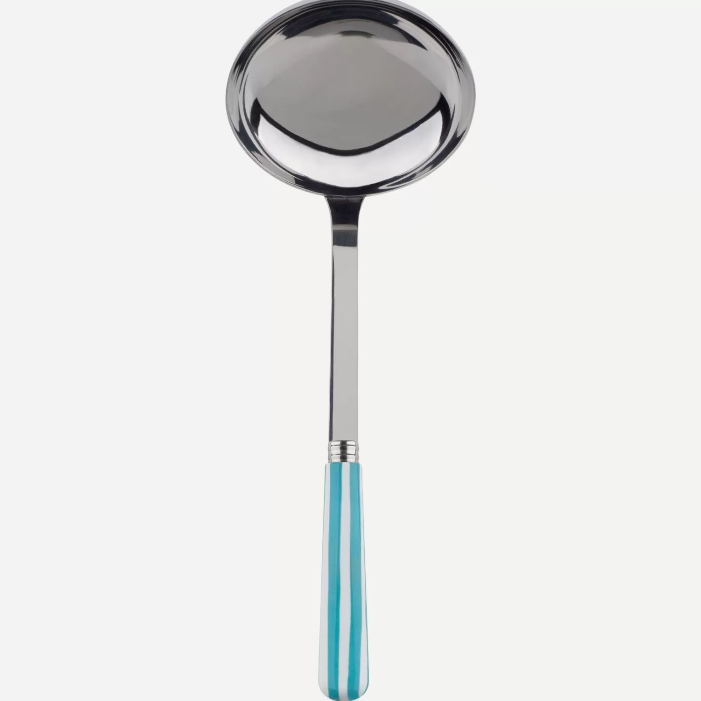 Sabre Paris Ladle>White Stripe, Turquoise