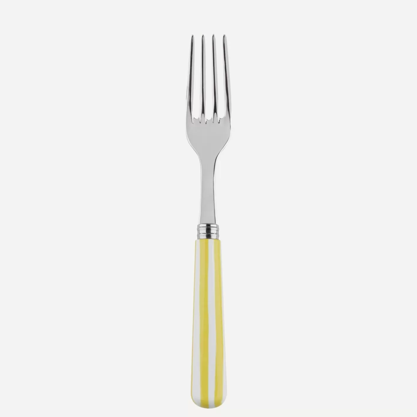 Sabre Paris Dinner Fork>White Stripe, Yellow