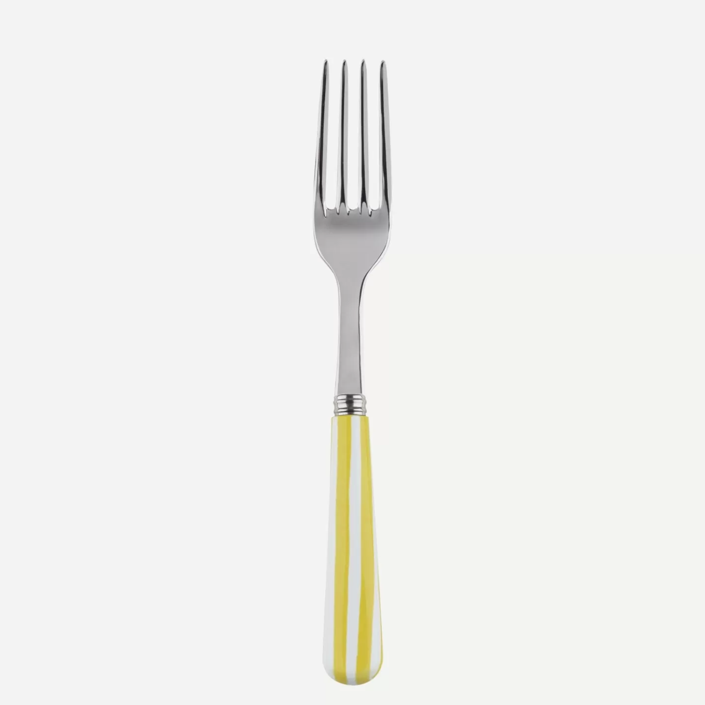 Sabre Paris Salad Fork>White Stripe, Yellow