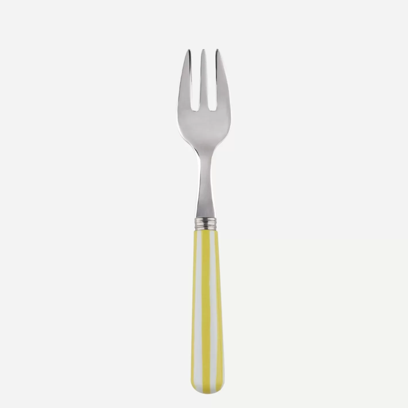 Sabre Paris Oyster Fork>White Stripe, Yellow