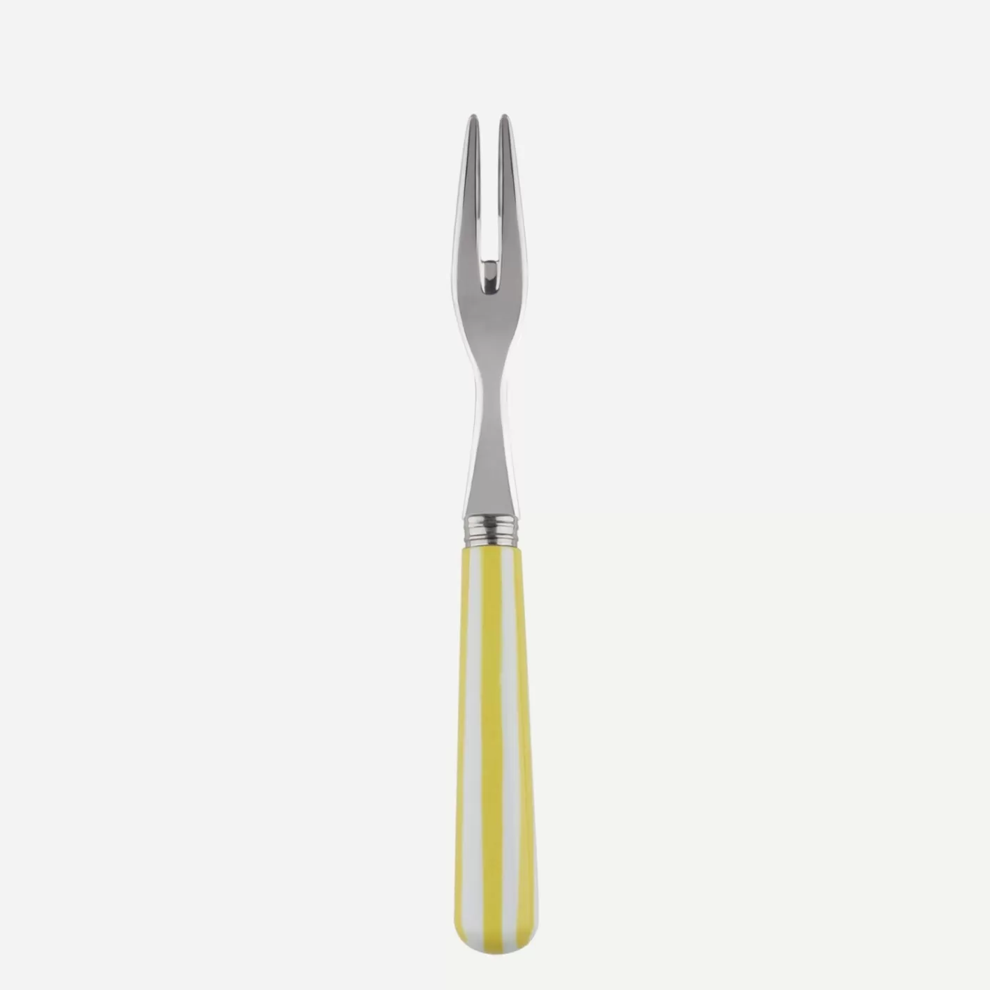 Sabre Paris Cocktail Fork>White Stripe, Yellow