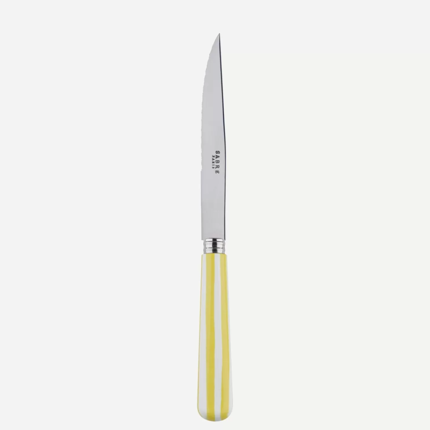 Sabre Paris Steak Knife>White Stripe, Yellow