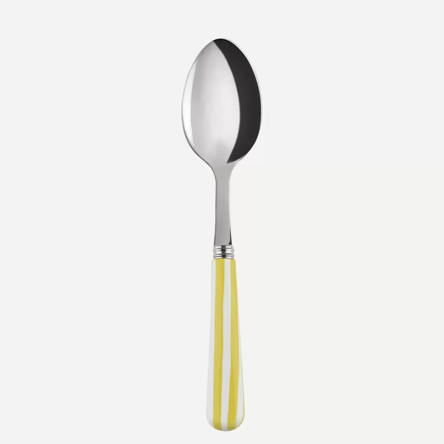 Sabre Paris Dessert Spoon>White Stripe, Yellow