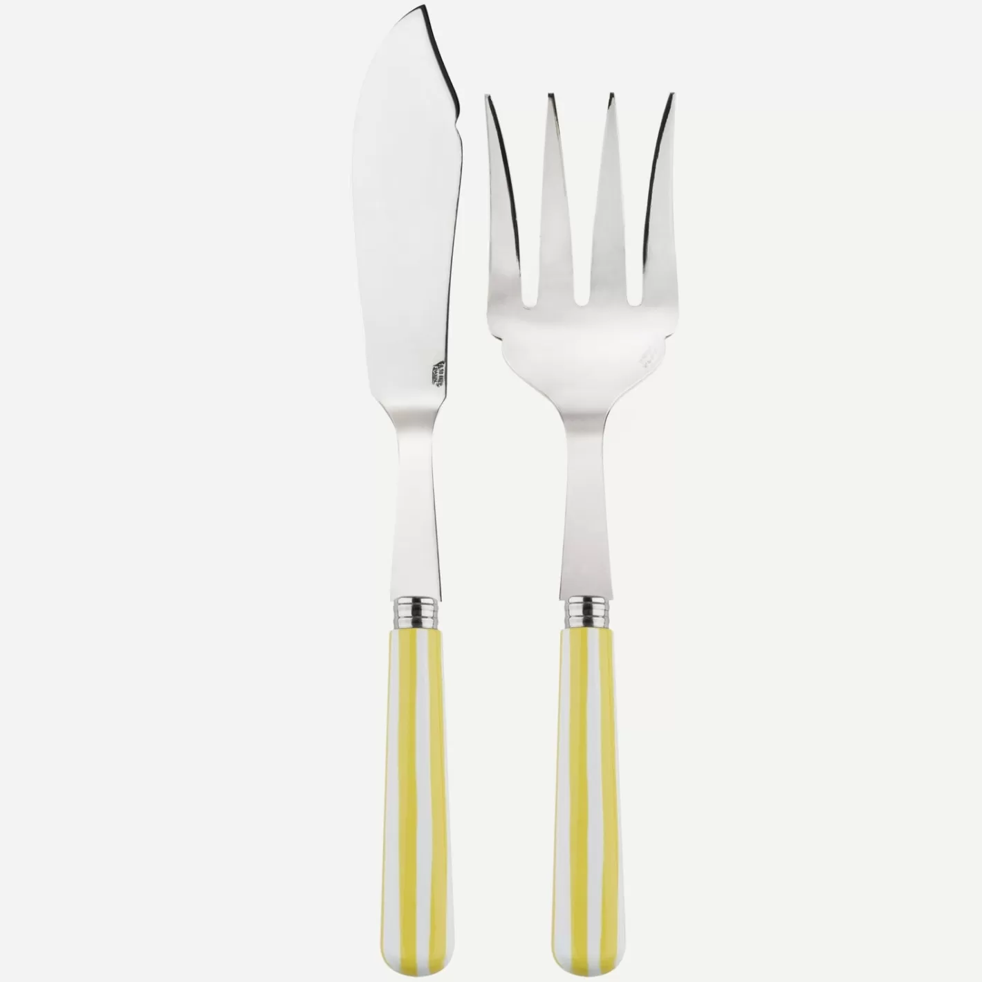 Sabre Paris Fish Serving Set>White Stripe, Yellow