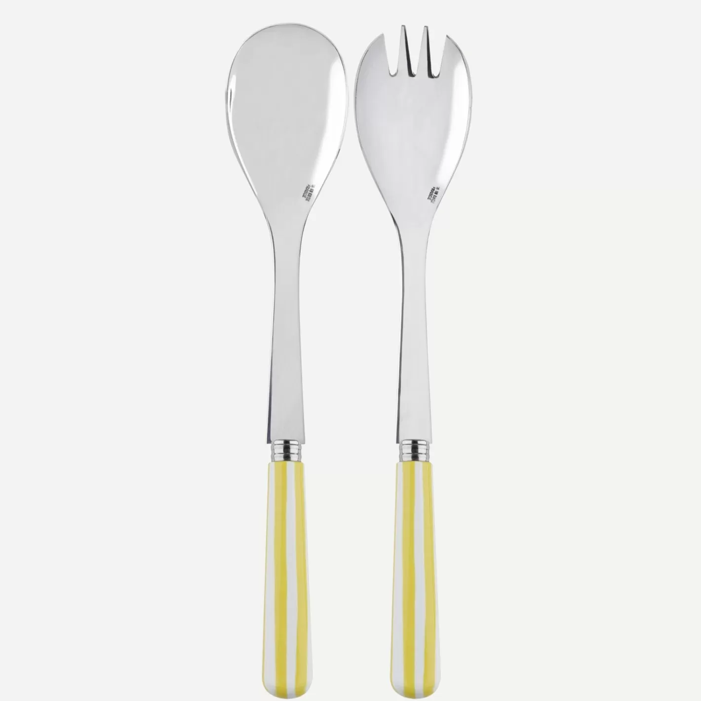 Sabre Paris Salad Set>White Stripe, Yellow