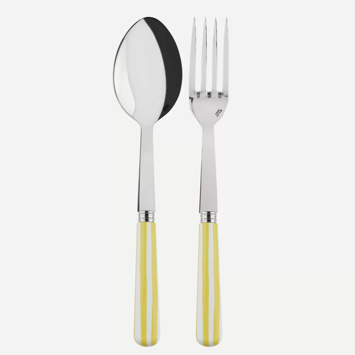 Sabre Paris Serving Set>White Stripe, Yellow